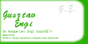 gusztav engi business card